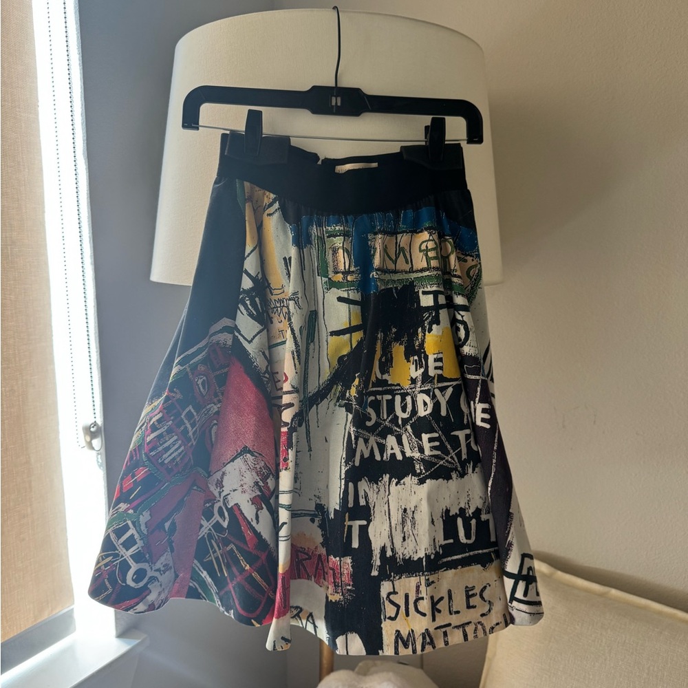 Alice + Olivia Multicolor Abstract Skater Skirt